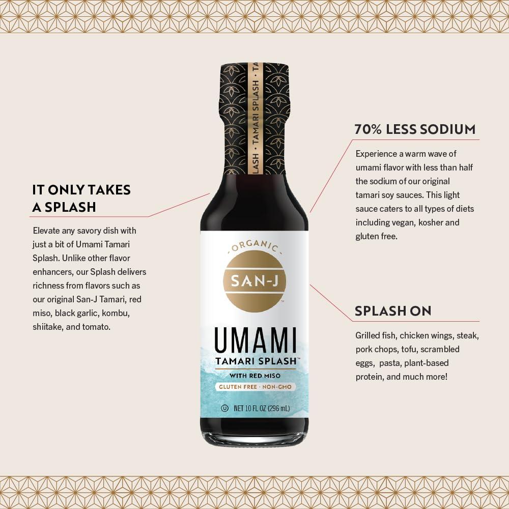 image:imageSanJ Fresh and Zesty Citrus Tamari Splash Ponzu Specially Brewed 10 oz Bottles 2 PackOrganic Umami