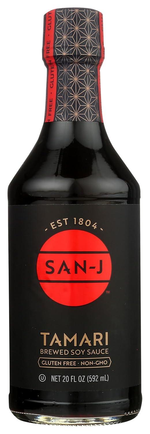image:imageSanJ Gluten Free Tamari Soy Sauce Specially Brewed Made with 100 Soy 20 oz Bottle