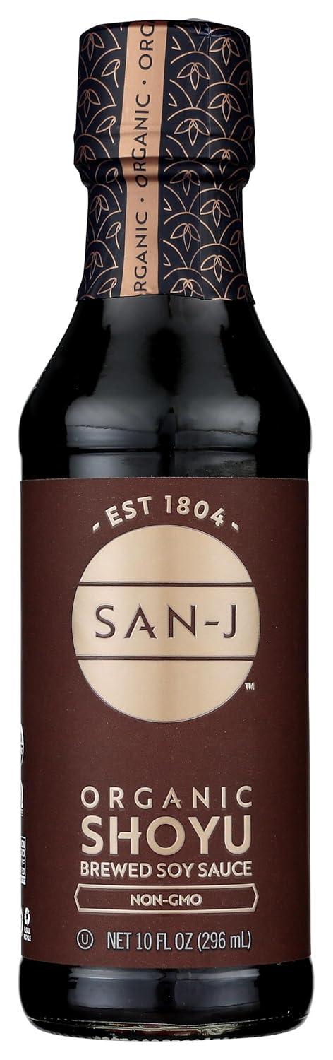 image:imageSanJ Organic Gluten Free Tamari Soy Sauce with 50 Less Sodium Made with 100 Whole Soy Specially Brewed 20 oz BottleOrganic Shoyu