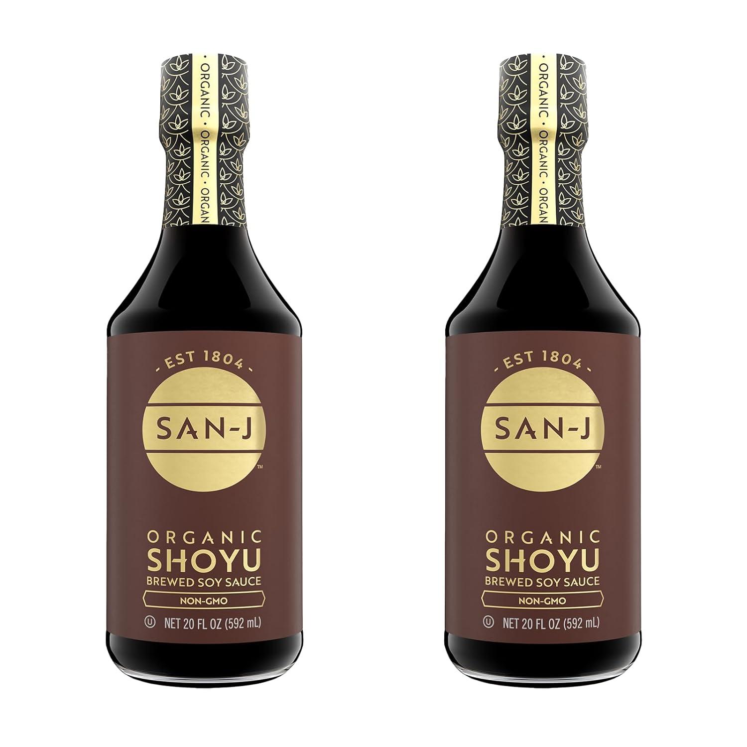 image:imageSanJ Organic Gluten Free Tamari Soy Sauce with 50 Less Sodium Made with 100 Whole Soy Specially Brewed 20 oz BottleOrganic Shoyu