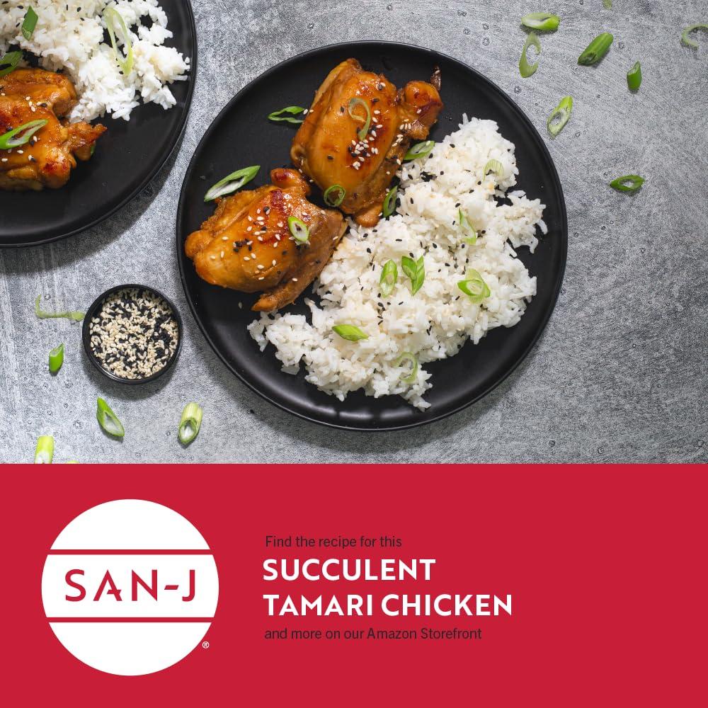 image:imageSanJ Organic Gluten Free Tamari Soy Sauce with 50 Less Sodium Made with 100 Whole Soy Specially Brewed 20 oz BottleOrganic Tamari Lite