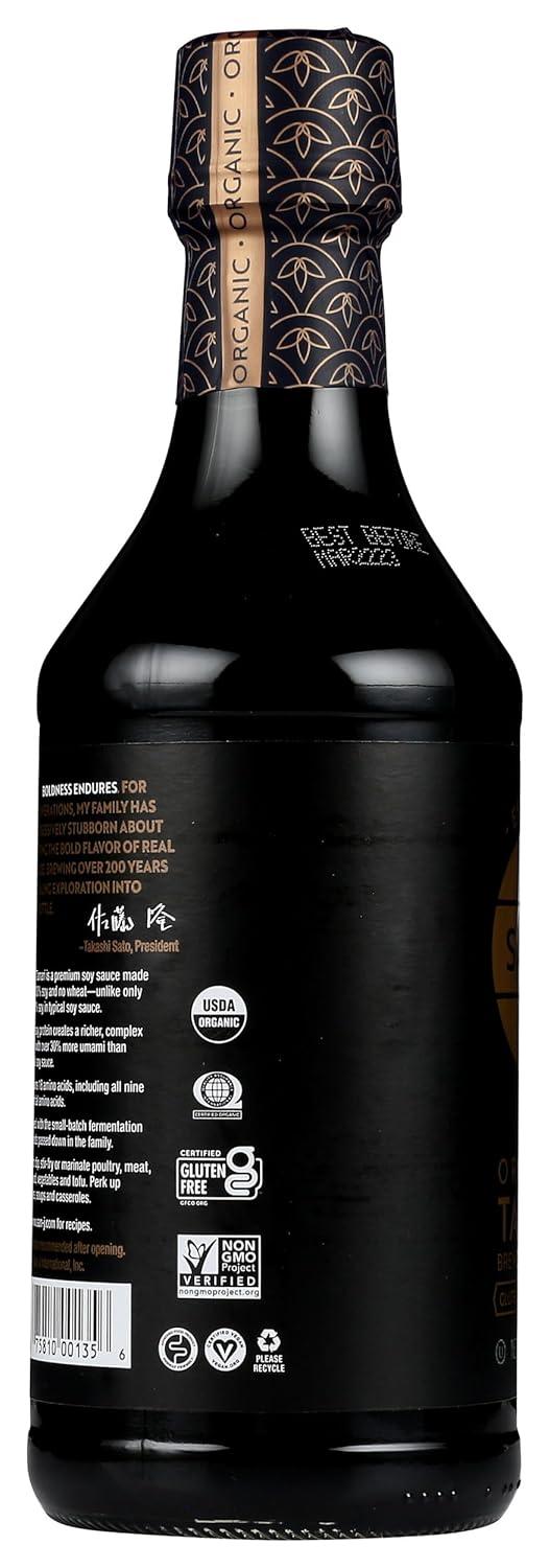 image:imageSanJ Organic Gluten Free Tamari Soy Sauce with 50 Less Sodium Made with 100 Whole Soy Specially Brewed 20 oz BottleSoy