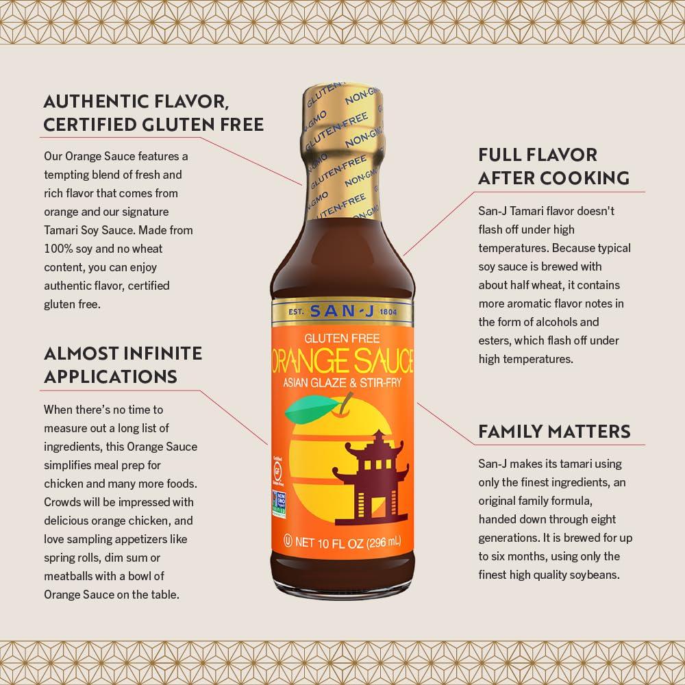 image:imageSanJ Spicy Gluten Free Szechuan Sauce NonGMO 64 oz ContainerOrange Sauce