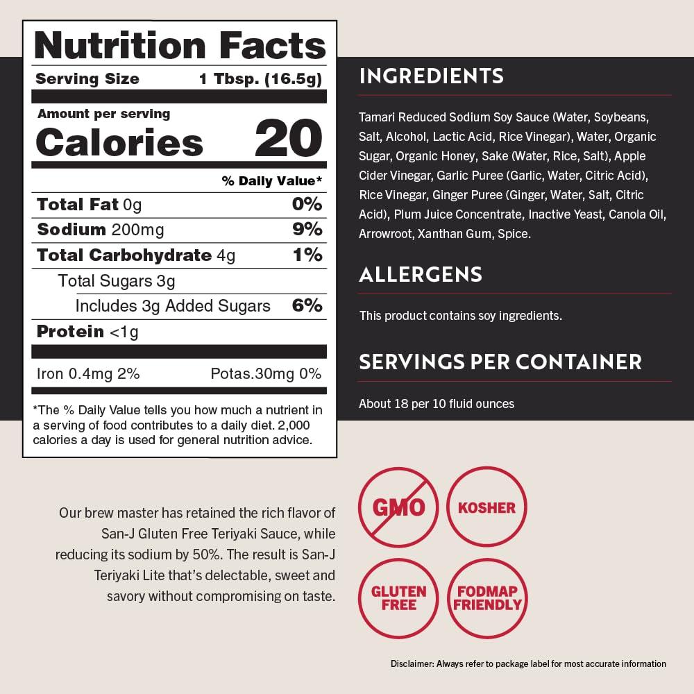 image:imageSanJ Spicy Gluten Free Szechuan Sauce NonGMO 64 oz ContainerTeriyaki Lite