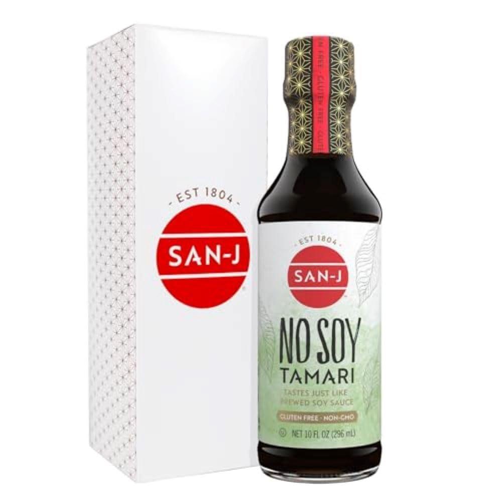 image:imageSanJ No Soy Tamari Specially Brewed Soy Sauce Alternative 10 oz Bottle