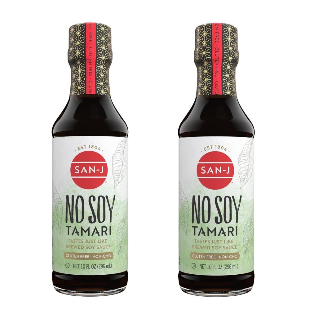 image:imageSanJ No Soy Tamari Specially Brewed Soy Sauce Alternative 10 oz Bottles 2 Pack