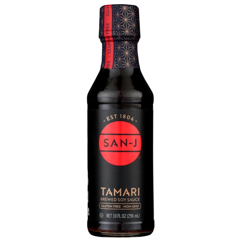 image:imageSanJ Organic Gluten Free Tamari Soy Sauce with 50 Less Sodium Made with 100 Whole Soy Specially Brewed 20 oz BottleTamari Premium Soya Sauce