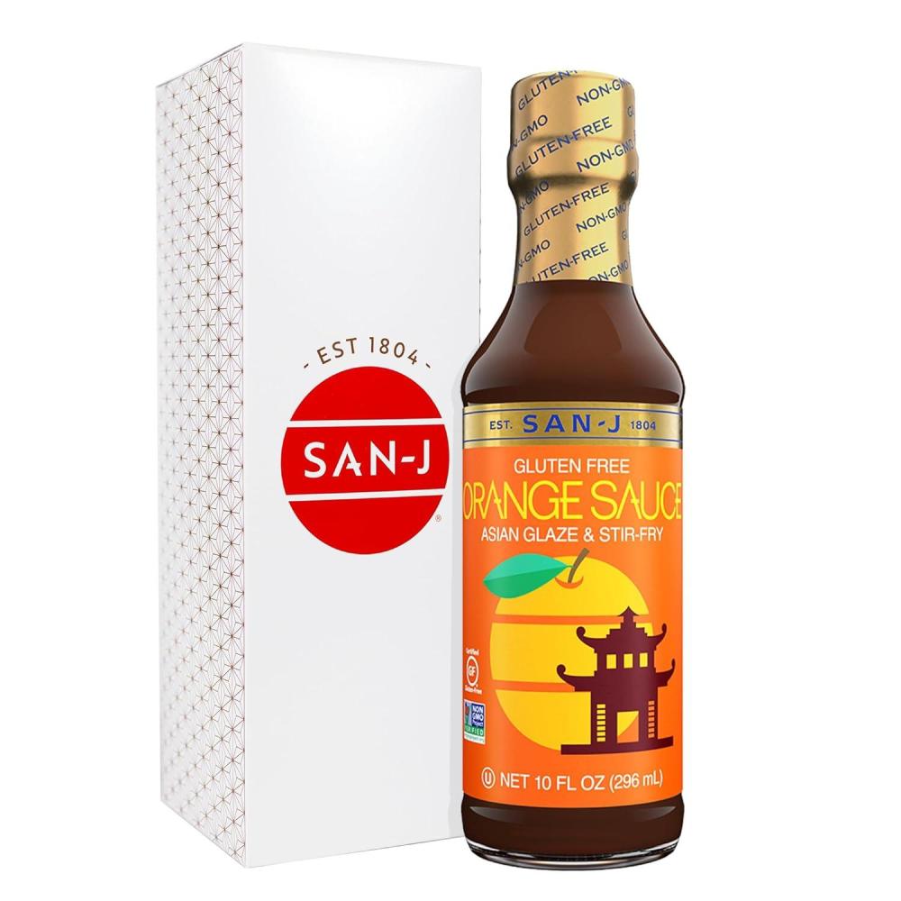 image:imageSanJ Spicy Gluten Free Szechuan Sauce NonGMO 64 oz ContainerOrange Sauce