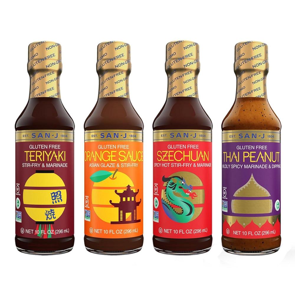 image:imageSanJ Spicy Gluten Free Szechuan Sauce NonGMO 64 oz ContainerSpicy Sweet