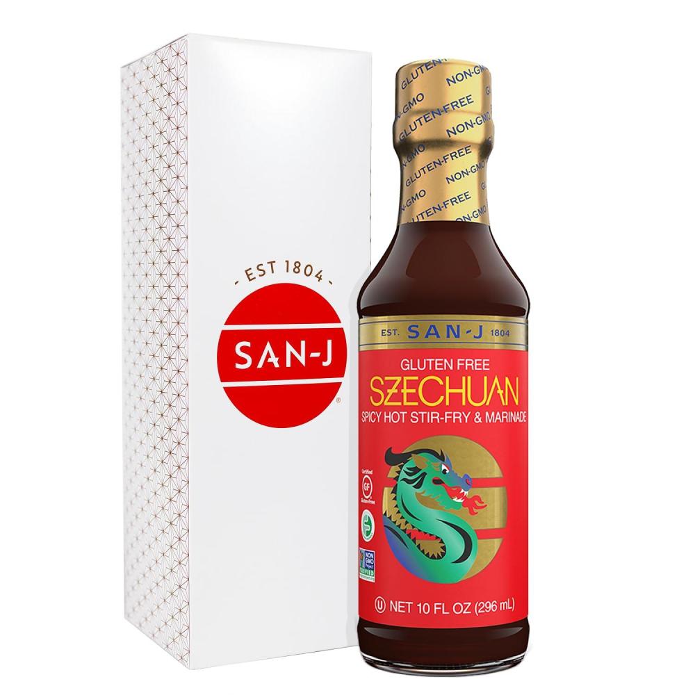image:imageSanJ Spicy Gluten Free Szechuan Sauce NonGMO 64 oz ContainerSzechuan