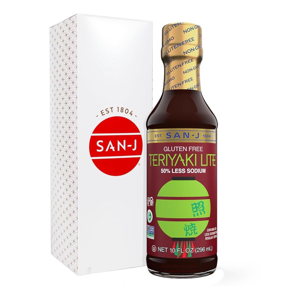 image:imageSanJ Spicy Gluten Free Szechuan Sauce NonGMO 64 oz ContainerTeriyaki Lite