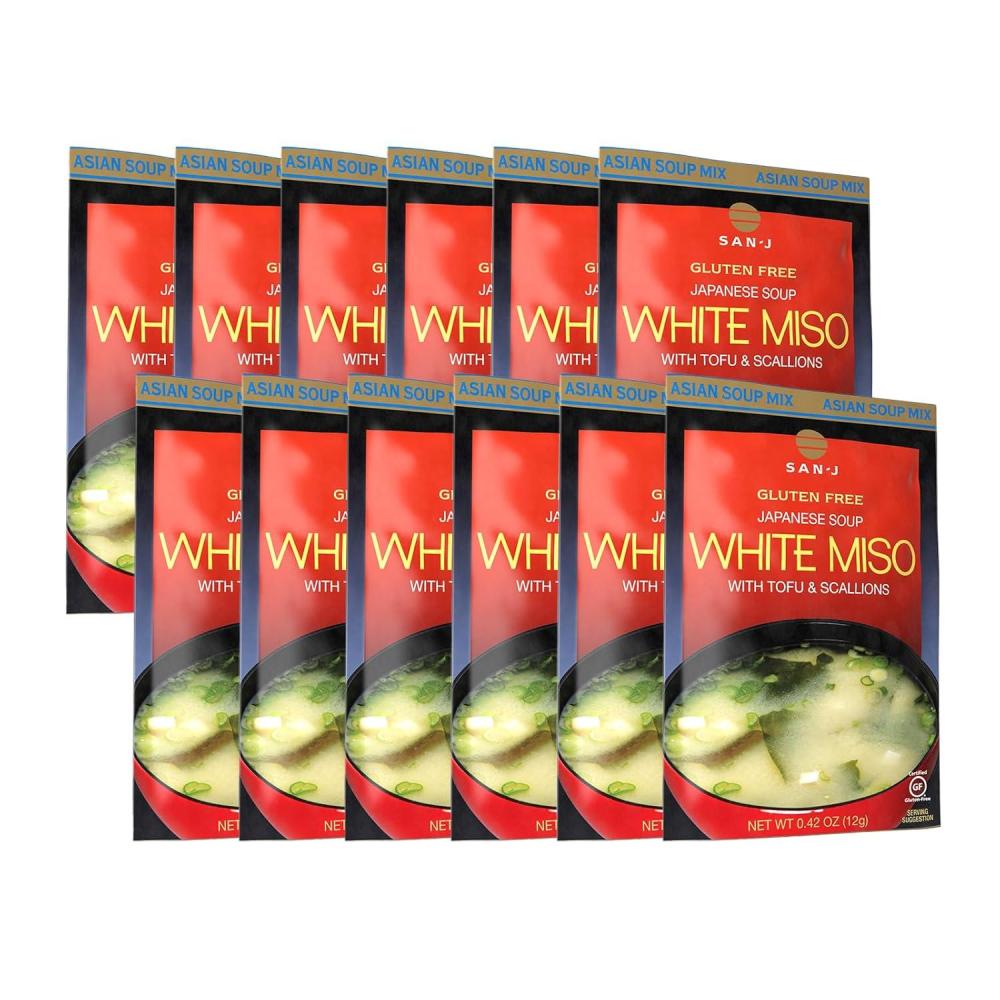 image:imageSanJ White Miso Soup Authentic Japanese Soup Mix 042 oz Packets 12 Pack