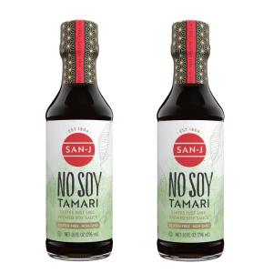 image:imageSanJ  No Soy Tamari  Specially Brewed Soy Sauce Alternative  10 oz Bottles  2 Pack