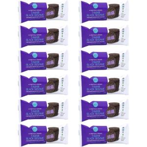 image:imageSanJ  Tamari Black Sesame Crackers Specially Baked  37 oz Boxes  12 Pack