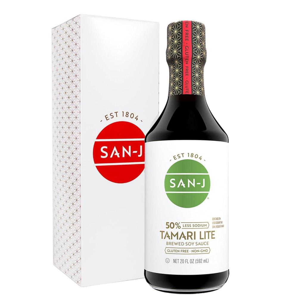 image:imageSanJ Gluten Free Tamari Lite Soy Sauce with 50 Less Sodium Made with 100 Soy Specially Brewed 20 oz Bottle